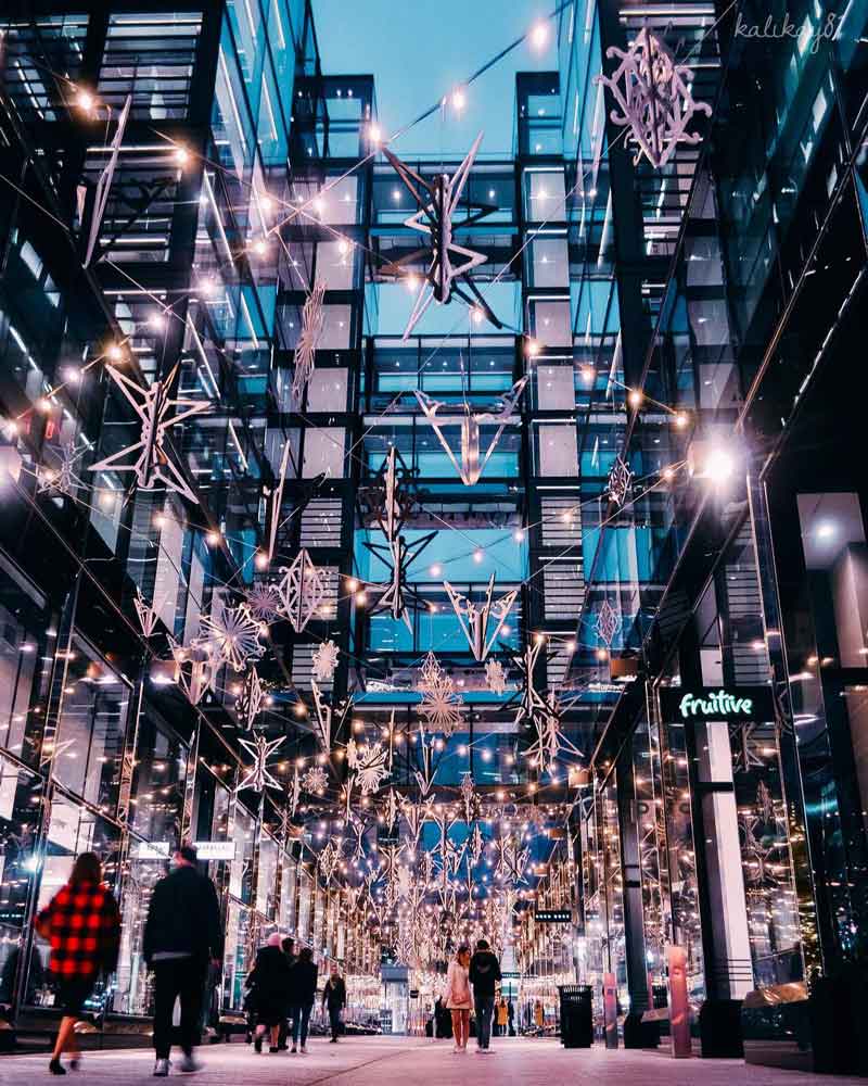 @kaliryanphotos - CityCenterDC holiday lights illuminated in Palmer Alley - Things to do during the holidays in Washington, DC