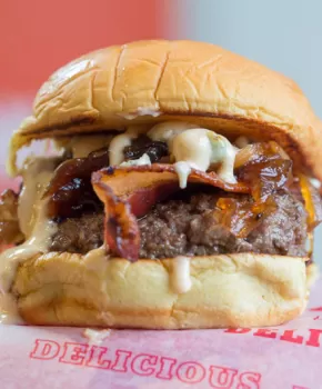 Burger from Good Stuff Eatery in Washington, DC - Spike Mendelsohn budget-friendly restaurant